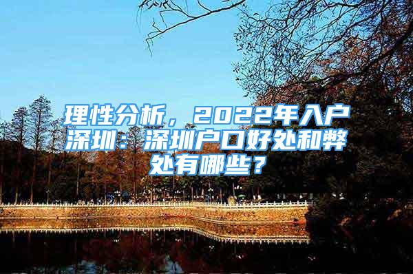 理性分析，2022年入戶深圳：深圳戶口好處和弊處有哪些？