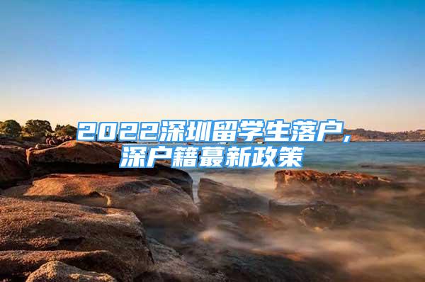 2022深圳留學(xué)生落戶,深戶籍蕞新政策