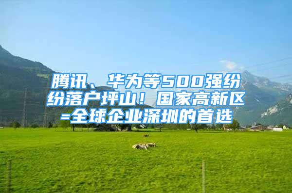 騰訊、華為等500強(qiáng)紛紛落戶坪山！國家高新區(qū)=全球企業(yè)深圳的首選