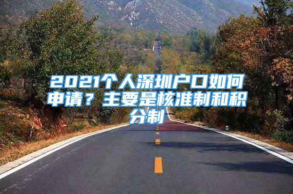 2021個人深圳戶口如何申請？主要是核準(zhǔn)制和積分制