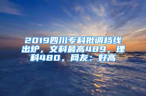 2019四川?？婆{(diào)檔線出爐，文科最高489，理科480，網(wǎng)友：好高