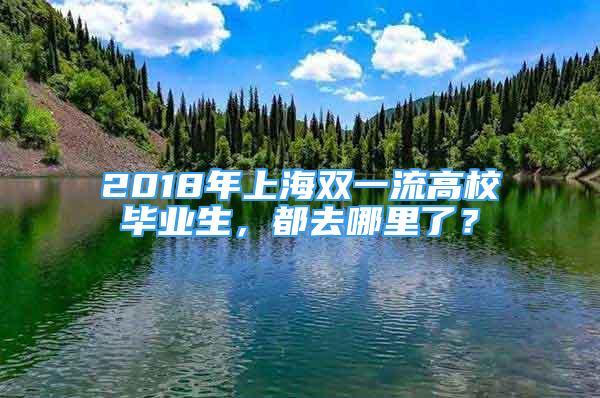 2018年上海雙一流高校畢業(yè)生，都去哪里了？