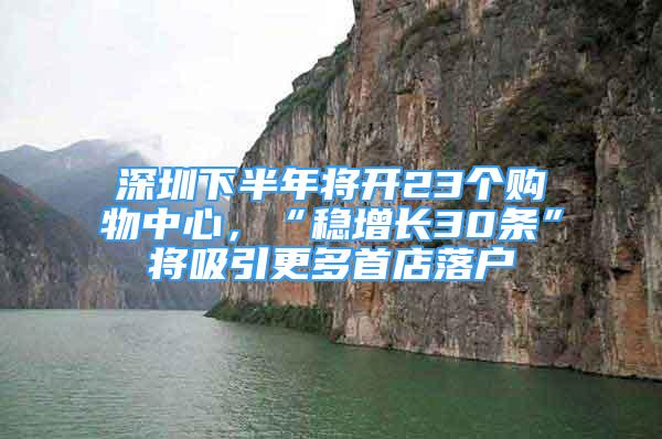 深圳下半年將開23個購物中心，“穩(wěn)增長30條”將吸引更多首店落戶