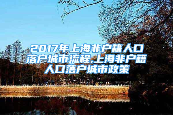 2017年上海非戶籍人口落戶城市流程,上海非戶籍人口落戶城市政策