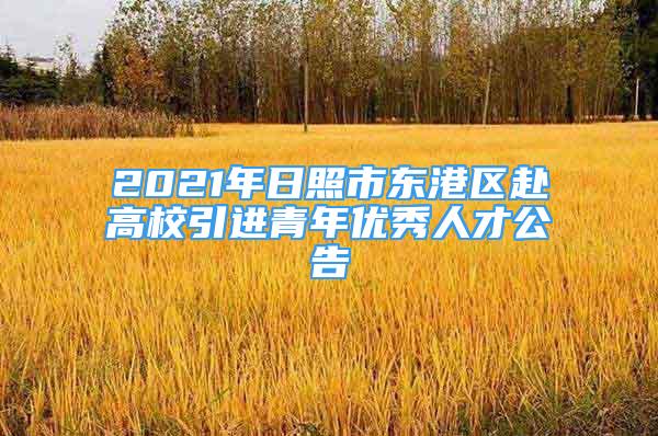 2021年日照市東港區(qū)赴高校引進(jìn)青年優(yōu)秀人才公告