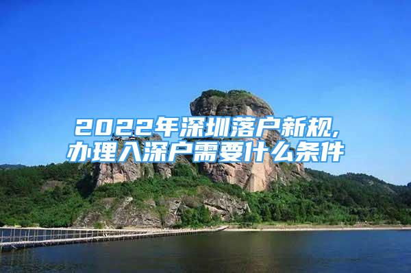 2022年深圳落戶新規(guī),辦理入深戶需要什么條件