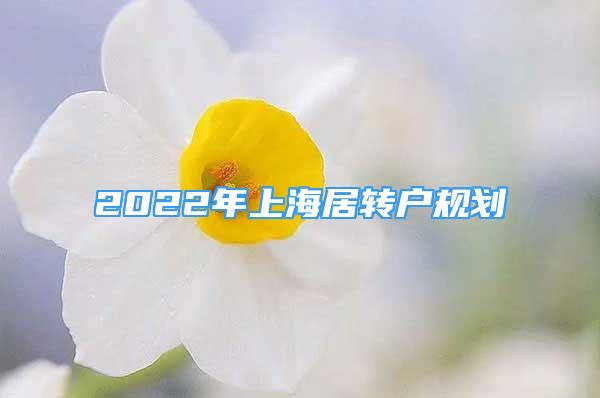 2022年上海居轉(zhuǎn)戶規(guī)劃