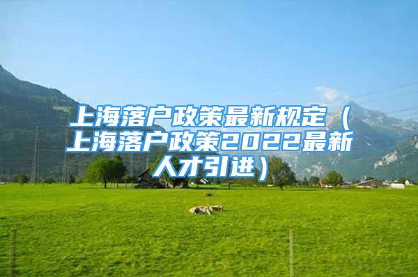 上海落戶政策最新規(guī)定（上海落戶政策2022最新人才引進(jìn)）