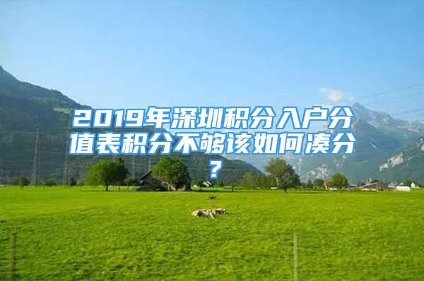 2019年深圳積分入戶分值表積分不夠該如何湊分？