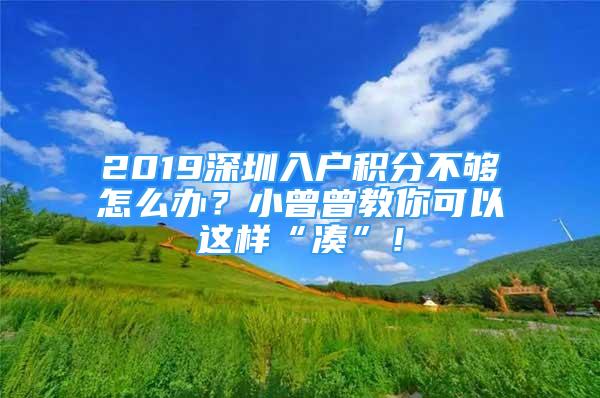 2019深圳入戶積分不夠怎么辦？小曾曾教你可以這樣“湊”！