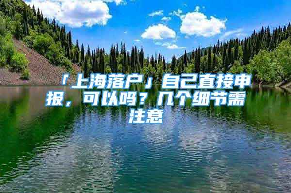 「上海落戶」自己直接申報，可以嗎？幾個細節(jié)需注意