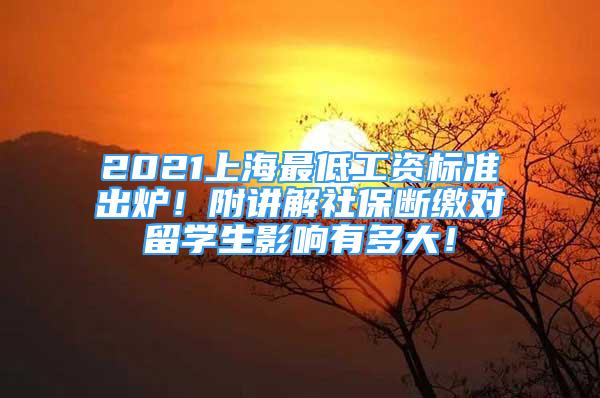 2021上海最低工資標(biāo)準(zhǔn)出爐！附講解社保斷繳對(duì)留學(xué)生影響有多大！