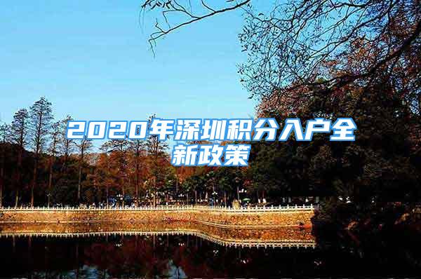 2020年深圳積分入戶全新政策