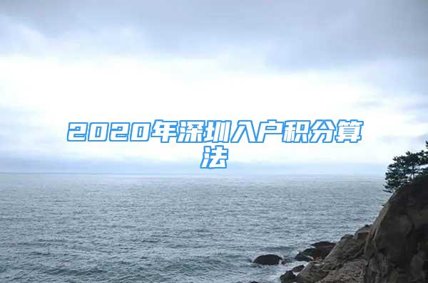 2020年深圳入戶積分算法