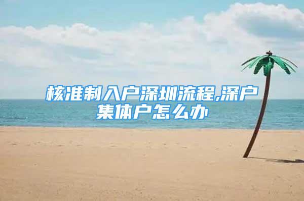 核準(zhǔn)制入戶深圳流程,深戶集體戶怎么辦