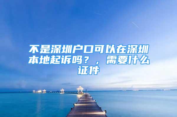 不是深圳戶口可以在深圳本地起訴嗎？，需要什么證件