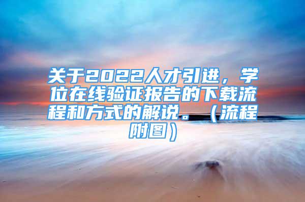 關(guān)于2022人才引進(jìn)，學(xué)位在線驗(yàn)證報(bào)告的下載流程和方式的解說。（流程附圖）