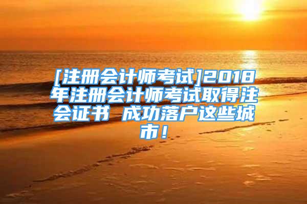 [注冊(cè)會(huì)計(jì)師考試]2018年注冊(cè)會(huì)計(jì)師考試取得注會(huì)證書(shū) 成功落戶這些城市！