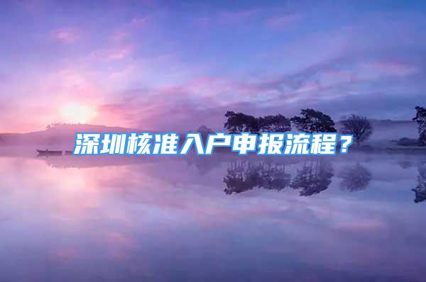 深圳核準(zhǔn)入戶申報流程？