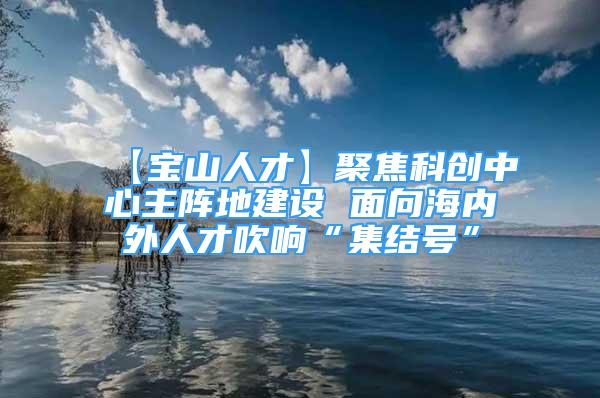 【寶山人才】聚焦科創(chuàng)中心主陣地建設(shè) 面向海內(nèi)外人才吹響“集結(jié)號(hào)”