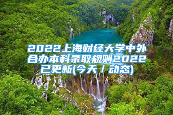 2022上海財經大學中外合辦本科錄取規(guī)則2022已更新(今天／動態(tài))