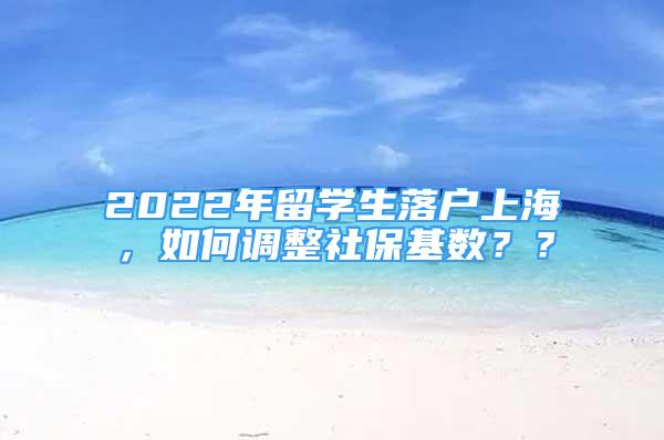 2022年留學(xué)生落戶上海，如何調(diào)整社?；鶖?shù)？？