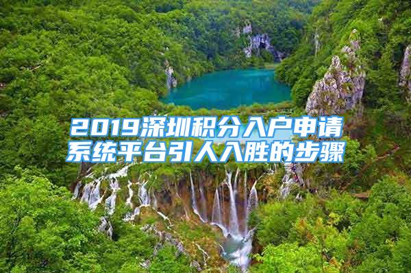 2019深圳積分入戶申請系統(tǒng)平臺引人入勝的步驟