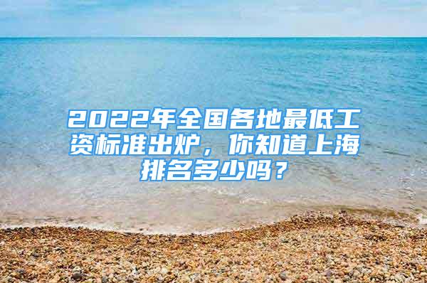 2022年全國各地最低工資標(biāo)準(zhǔn)出爐，你知道上海排名多少嗎？