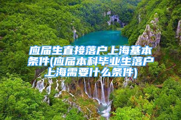 應(yīng)屆生直接落戶上?；緱l件(應(yīng)屆本科畢業(yè)生落戶上海需要什么條件)