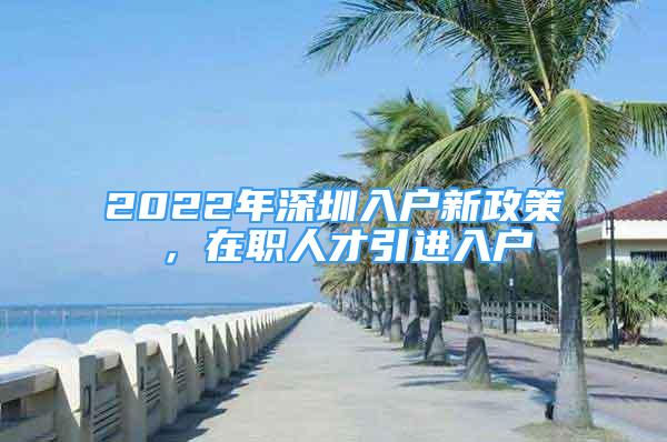 2022年深圳入戶新政策 ，在職人才引進(jìn)入戶