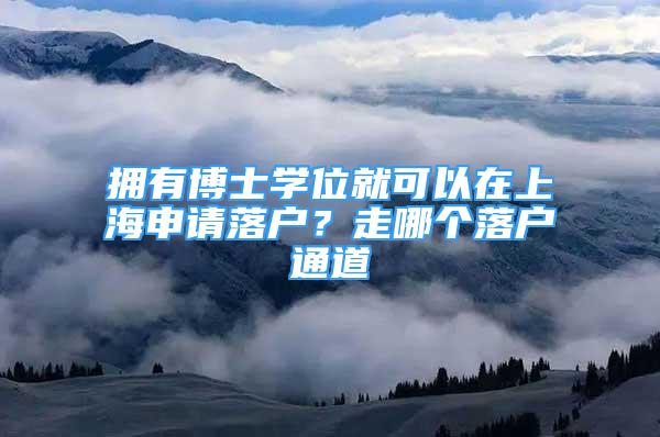 擁有博士學(xué)位就可以在上海申請落戶？走哪個(gè)落戶通道