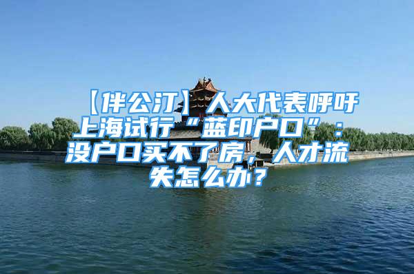 【伴公汀】人大代表呼吁上海試行“藍(lán)印戶口”：沒戶口買不了房，人才流失怎么辦？