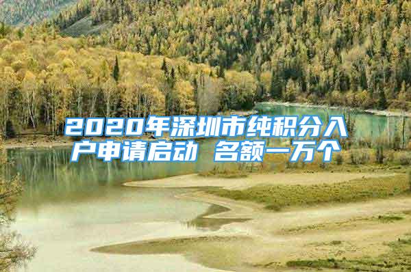 2020年深圳市純積分入戶申請啟動 名額一萬個