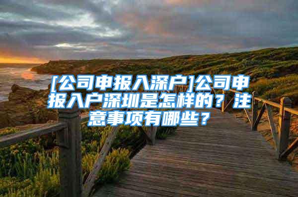 [公司申報(bào)入深戶]公司申報(bào)入戶深圳是怎樣的？注意事項(xiàng)有哪些？