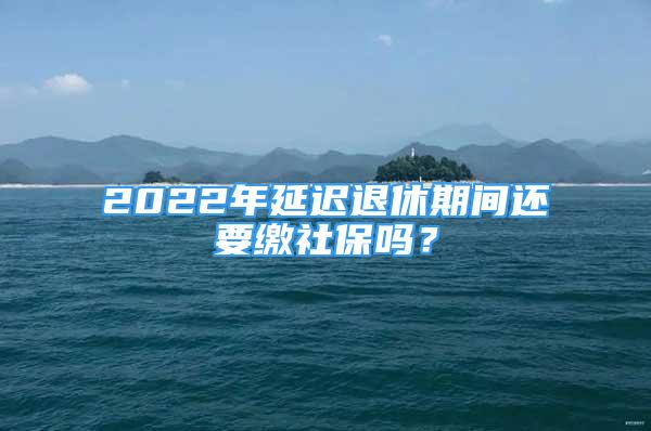 2022年延遲退休期間還要繳社保嗎？