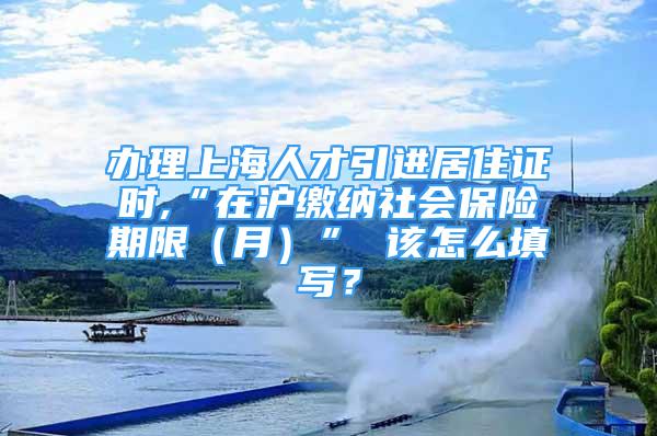 辦理上海人才引進(jìn)居住證時(shí),“在滬繳納社會(huì)保險(xiǎn)期限（月）” 該怎么填寫？