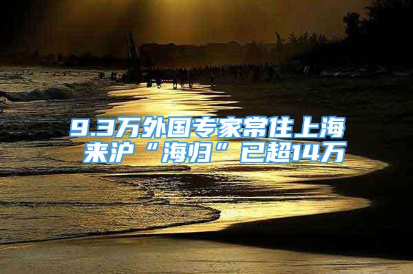 9.3萬外國專家常住上海 來滬“海歸”已超14萬