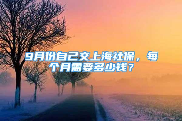 9月份自己交上海社保，每個(gè)月需要多少錢？