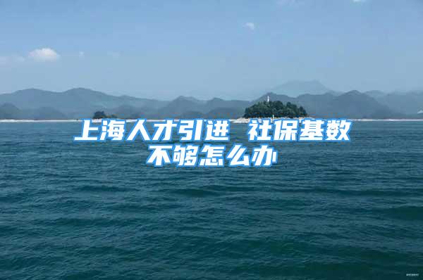 上海人才引進(jìn) 社?；鶖?shù)不夠怎么辦