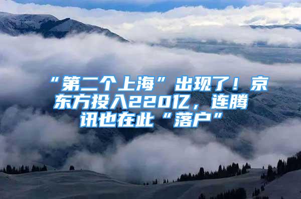 “第二個(gè)上海”出現(xiàn)了！京東方投入220億，連騰訊也在此“落戶”