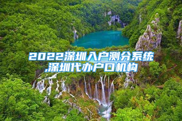 2022深圳入戶測分系統(tǒng),深圳代辦戶口機構