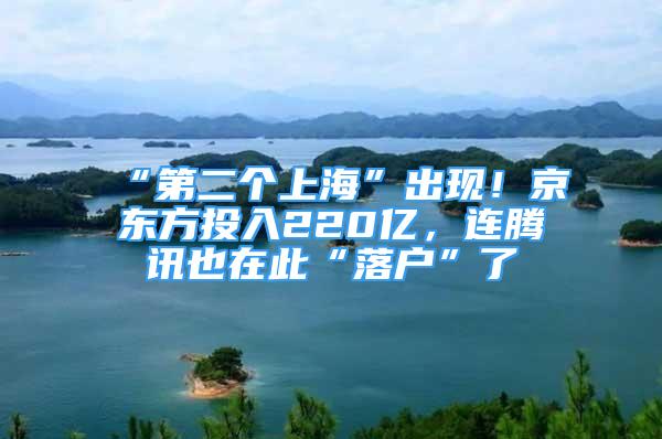 “第二個(gè)上?！背霈F(xiàn)！京東方投入220億，連騰訊也在此“落戶”了