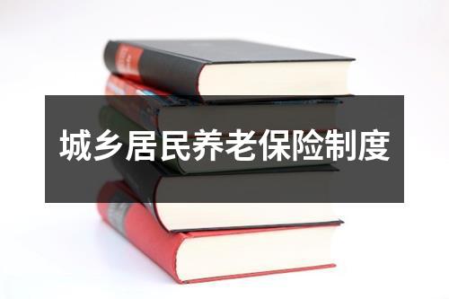 城鄉(xiāng)居民養(yǎng)老保險(xiǎn)制度