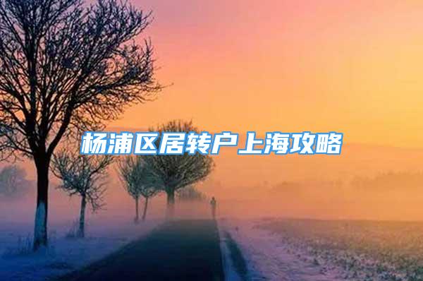 楊浦區(qū)居轉(zhuǎn)戶上海攻略