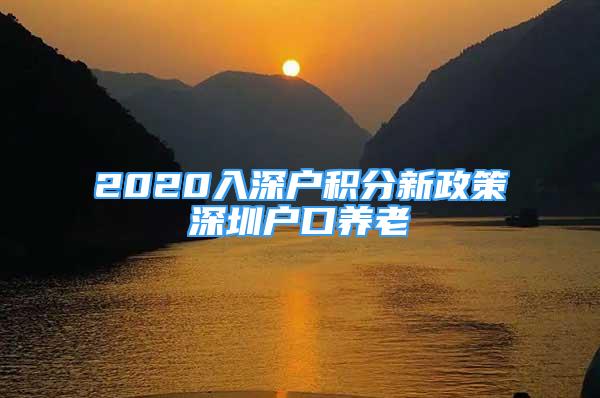 2020入深戶積分新政策深圳戶口養(yǎng)老