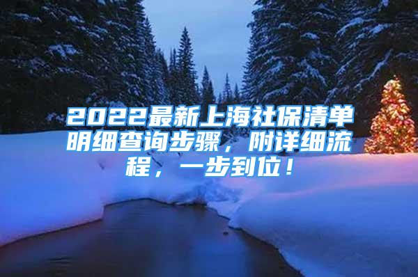 2022最新上海社保清單明細查詢步驟，附詳細流程，一步到位！