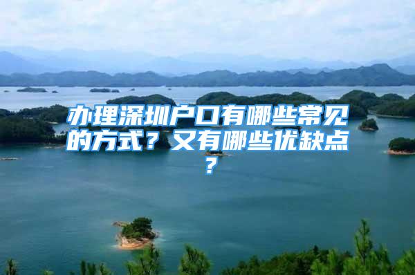 辦理深圳戶口有哪些常見的方式？又有哪些優(yōu)缺點(diǎn)？