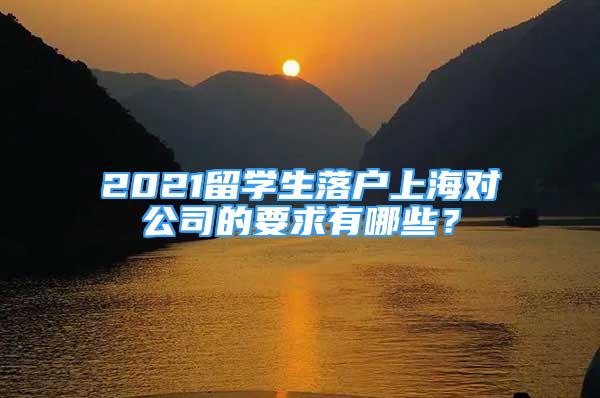 2021留學(xué)生落戶上海對(duì)公司的要求有哪些？