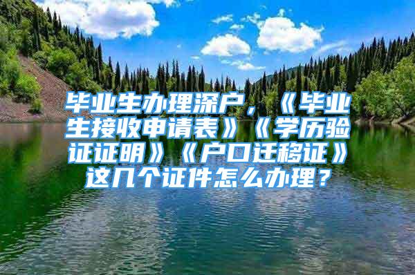 畢業(yè)生辦理深戶(hù)，《畢業(yè)生接收申請(qǐng)表》《學(xué)歷驗(yàn)證證明》《戶(hù)口遷移證》這幾個(gè)證件怎么辦理？