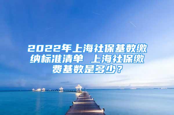 2022年上海社?；鶖?shù)繳納標(biāo)準(zhǔn)清單 上海社保繳費(fèi)基數(shù)是多少？